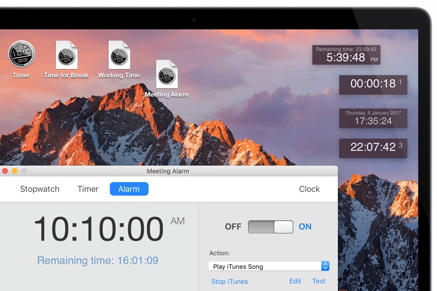 timer app for the mac