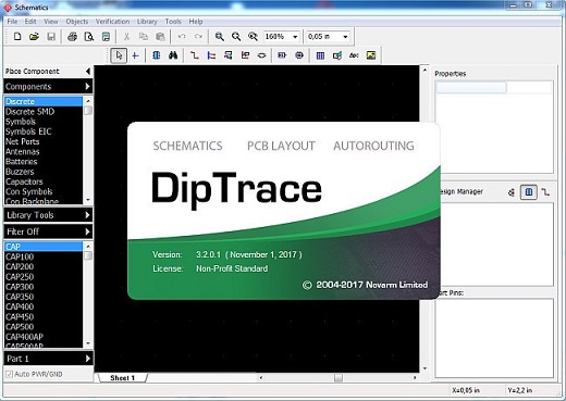 diptrace freeware limitations